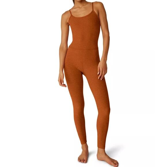 NWT Beyond Yoga Spacedye Uplevel Midi Jumpsuit XL warm clay - Picture 1 of 11